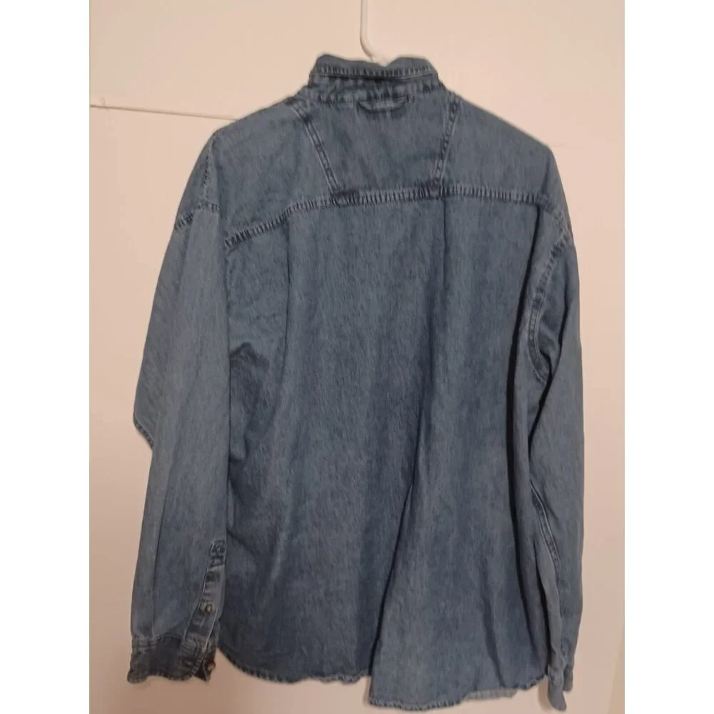 Ultra Club  Mens  Cypress Denim M&M Long Sleeve  Button Down  Size XL - Picture 5 of 5